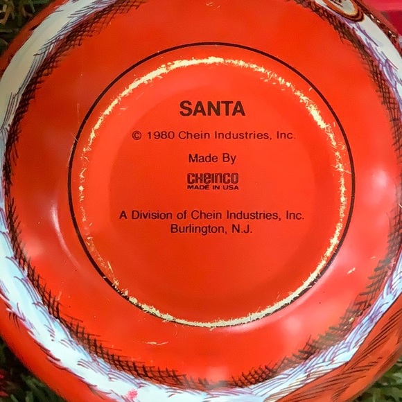 🎅🏻 Vintage 1980 Cheinco Roly Poly Santa Tin - Picture 6 of 9